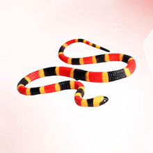 Load image into Gallery viewer, BESPORTBLE Realistic Prank Snake Rubber Fake Snake Toy Garden Snake Prank Toys Theater Props Party Favors for Kids Halloween Decor Red+Black
