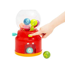 Load image into Gallery viewer, Battat  Ball Dispenser for Kids  Mini Vending Machine Toy  10 Colorful Number Balls - Numbers &amp; Colors Gumball Machine - Toddlers - 12 Months + , Red
