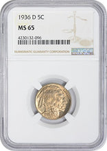 Load image into Gallery viewer, 1936-D Buffalo Nickel MS65 NGC
