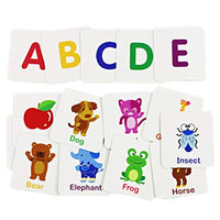 TOYANDONA Alphabet Flash Borad Early Learning Animal Flash Cards Preschool Early Educational Toys for Kids Toddlers