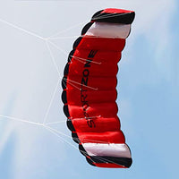 1.8m Dual Line Kitesurfing Parachute Soft Parafoil Sail Surfing Kite Sport Kite Huge Large Outdoor Activity Beach Flying Kite (Black)