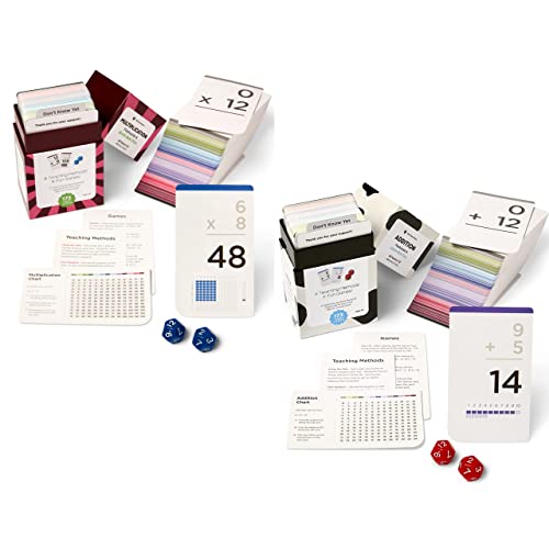 Think Tank Scholar 152 Multiplication & Addition Flash Cards & Quick Quiz Dice (All Facts 1-12)