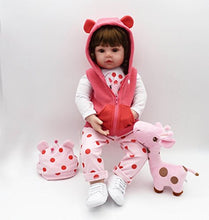 Load image into Gallery viewer, Pedolltree 4pcs Set Reborn Baby Dolls Clothes Newborn Girl Outfits for 17 to 19 Inch Reborn Dolls Accessories
