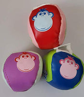 3 Zoo Safari Balls Monkey Footbags Kickballs Party Favors Toss Catch Sport Balls Gifts Juggle Balls