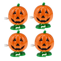 jojofuny 4Pcs 5x4CM Halloween Wind- Up Toys, Pumpkin Clockwork Toys Walking Toys, Trick Toy for Halloween Goody Bag Filler