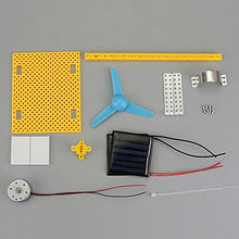 Load image into Gallery viewer, DIY Science Education Model,Solar Power Generator DC Motor Mini Fan Panel Kit Creative Educational Toy for Teaching Physical Power Generation Principle and DIY Science Education Experiment (A)
