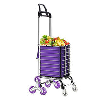 Load image into Gallery viewer, Grocery Shopping Cart Folding Portable Shopping Cart Home Pulling Goods Climbing Stairs Trailer (Color : A)
