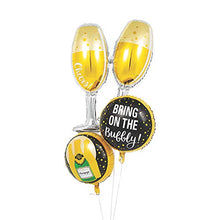 Load image into Gallery viewer, Champagne Mylar Balloons (3Pc) - Party Decor - 3 Pieces
