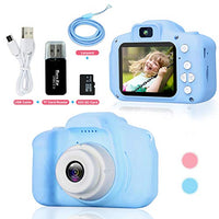 Upgrade Kids Camera for Toddlers, Christmas Birthday Gifts for Age 3-9 Girls and Boys HD Digital Video Camera, Mini Play Camera for 3 4 5 6 7 8 9 Year Old Boys with 32GB SD Card