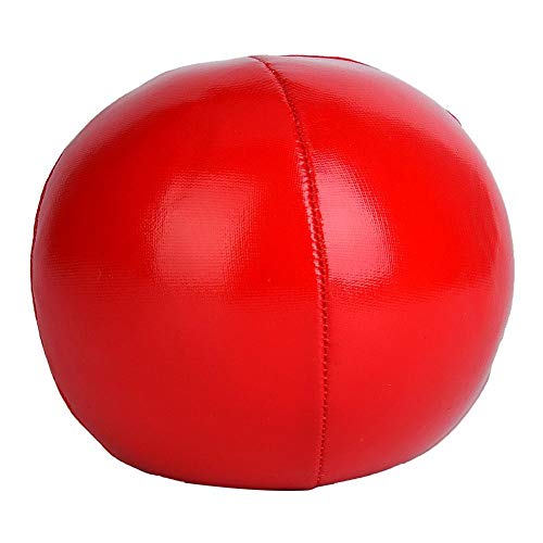 V GEBY Magic Circus Juggling Balls PU Clown Playing Juggle Ball Set with Bag 3 Pcs (Red)