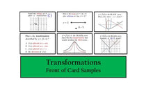 Load image into Gallery viewer, Math Wiz Flashcards Deck 34 Transformations of Graphs
