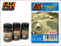 Ak Interactive Ak00062 - Streaking Pigment Terrain And Vehicle Weathering Set