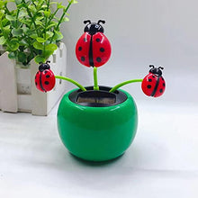Load image into Gallery viewer, Solar Powered Dancing Flowers Cute Swinging Insect Animal Dancer, Insect Sunflower Flip Flap Flowers, Eco-Friendly Bobblehead Solar Dancing Flowers for Car &amp; Home Decoration Gift (Bee) (Beetle)
