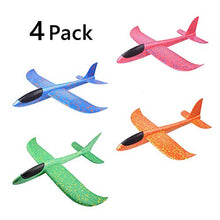 Load image into Gallery viewer, Ytzada Manual Throwing Foam Airplane Toys, 4PCS Glider Plane Model Aircraft Kit for Boys Girls Toddlers Adults Outdoor Sports
