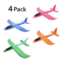 Ytzada Manual Throwing Foam Airplane Toys, 4PCS Glider Plane Model Aircraft Kit for Boys Girls Toddlers Adults Outdoor Sports