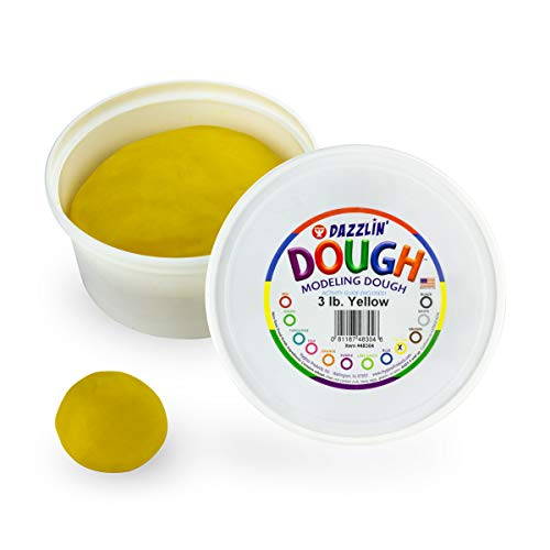 Hygloss Products Dazzlin' Dough, Yellow, 3 lb. tub