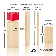 Load image into Gallery viewer, ApudArmis Kubb Yard Game Set, Viking Chess Outdoor Clash Toss Yard Game with Carrying Case - Rubber Wooden Backyard Lawn Games Set for Kids Adults Family
