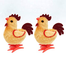 Load image into Gallery viewer, PRETYZOOM 2pcs Easter Chicken Toy Rooster Clockwork Toy Plush Wind Up Chicken Animal Toy Gift Novelty Toys Party Favors for Boys Girls Kids Toddlers
