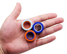 Load image into Gallery viewer, BESIACE Magnetic Finger Ring Stress Relief Magnet Toy Decompression Spinner Game Magic Ring Props Tools 3pcs/6pcs (6Pcs Multicolor)
