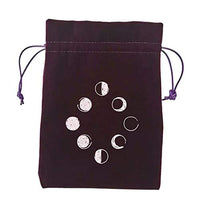 SNAHE Fortune-Telling 13x18cm Black Velvet Party Tarot Storage Bag Tarot Bag Divination Bag Oracle Card Bag(Purple)
