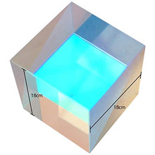 Load image into Gallery viewer, no logo WSF-Prism, 1pc Optical Glass Cube Defective Cross Dichroic Prism Mirror Combiner Splitter Decor 18x18mm Transparent Module Toy Teaching Tools
