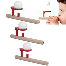 Load image into Gallery viewer, TOPINCN Floating Blow Pipe Ball Toy, Wooden Balances Blowing Toys, Educational Wooden Blowing Toys, Floating Ball Game
