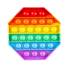 Load image into Gallery viewer, Push Pop Bubble Fidget Sensory Toy - for Autism, Stress, Anxiety - Kids and Adults (Rainbow Octagon)
