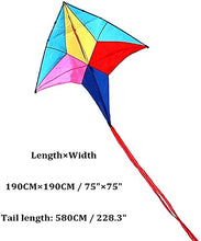 Load image into Gallery viewer, LSDRALOBBEB Kites for Kids Kites for The Beach Colorful Polaris Kites with Tails for Adults Kids,Easy-to-Fly Beginner Kites with Kite Strings and Kite Reel,for Beach Trip 928(Size:800M LINE)
