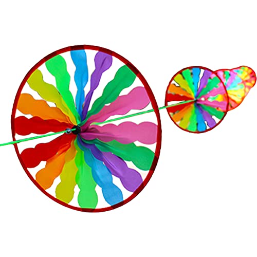 cdar 1 Set Windmill Toy Eco-Friendly Funny Plastic Pins Wind Spinner Toy Kit for Children Outdoor Colorful Windmill Pinwheels for Kids Multicolor