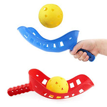 Load image into Gallery viewer, 2 Pairs Kids Throwing Catching Ball Set Outdoor Game Parent Kid Interactive Toy,Perfect Child Intellectual Toy Gift Set Blue+Red
