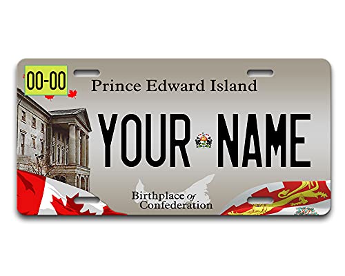 BRGiftShop Personalized Custom Name Canada Prince EdwardIsland 6x12 inches Vehicle Car License Plate