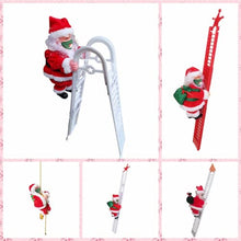 Load image into Gallery viewer, Climbing Santa on Rope with Face Mask, Santa Claus Electric Christmas Toys with Music and Lights, Climbing up and Down, Hanging Ornament for Party/Home/Door/Wall/Holiday Decoration
