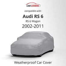 Load image into Gallery viewer, Weatherproof Car Cover Compatible with 2002-2011 Audi RS 6 Wagon - Comparable to 5 Layer Cover Outdoor &amp; Indoor - Rain, Snow, Hail, Sun - Theft Cable Lock, Bag &amp; Wind Straps
