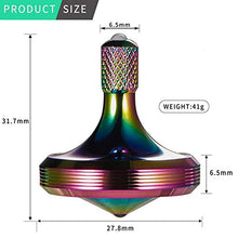 Load image into Gallery viewer, CHEETOP Precision Metal Spinning Top, Well Made Stainless Steel Spin Long Lasting Exceed 8 Mins Desktop Gyro EDC Toy, Perfect Balance Easy to Use Kill Time Efficiently (Pro Max-Iridescent)

