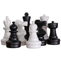 MegaChess Giant Plastic Chess Sets - Black and White - 5 Different Outdoor Giant Chess Sets from 1-Foot to 4 Feet Tall (25 inch King)
