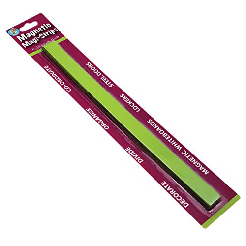 ASHLEY PRODUCTIONS Lime Green Magnetic Magi-Strip (12 Piece), 3/4