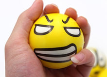 Load image into Gallery viewer, FIVOENDAR Set of 12 - Fun Face Stress Balls Cute Hand Wrist Stress Reliefs Squeeze Balls for Kids and Adults at School or Office Party Favors (Yellow Color Random Emotion Faces) (Emoji)
