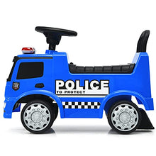 Load image into Gallery viewer, HONEY JOY Kids Push and Ride Racer, Cop Police Car Licensed Mercedes Benz Ride On Push Car w/Steering Wheel, Horn, Music, Lights, Under Seat Storage, Foot-to-Floor Sliding Car for Toddlers, Blue
