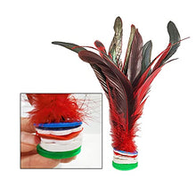Load image into Gallery viewer, Setaria Viridis 2 Pack Peteca Kick Shuttlecock Chinese Jianzi Kicker Colorful Feather Foot Sports Outdoor Toy Game for Kids Adults High Elasticity of Beef Tendon Bottom (Red)
