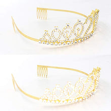 Load image into Gallery viewer, &quot;Finally 21&quot; Sash &amp; Rhinestone Tiara Set - 21st Birthday Gifts Birthday Sash for Women Fun Party Favors Birthday Party Supplies (Gold Glitter with Black Lettering)
