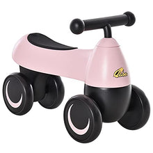 Load image into Gallery viewer, Qaba Baby Balance Bike for 18-36 Months, Toddler No Pedal Ride-on Walking Bike with 4 Wheels Gifts for Boys Girls, Pink
