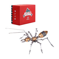XSHION 3D Metal Puzzle Ant Model, DIY Assembly Mechanical Insect Model Stainless Steel Building Kit Jigsaw Puzzle Brain Teaser, Desk Ornament