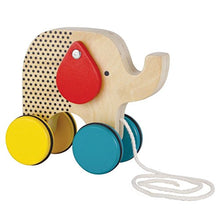 Load image into Gallery viewer, Petit Collage Jumping Jumbo Elephant Wood Pull Toy

