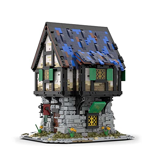 PHYNEDI Medieval Smithy Bricks Model with Lego Medieval Blacksmith 21325, MOC DIY Construction Collection Building Toy, MOC-44070 (2,997 Pieces) (Licensed and Designed by Povladimir), 27 x 22 x 28cm