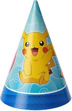 Load image into Gallery viewer, Pokemon Paper Cone Hats | 6&quot; | Blue - 8 Pcs
