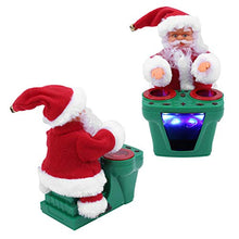 Load image into Gallery viewer, Raviga Santa Claus Toy Christmas Electric Santa Claus Toy Drum Doll Music Toy Christmas Decoration Gift (White &amp; Green)(Green)
