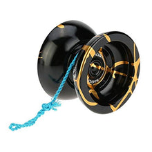 Load image into Gallery viewer, MAGICYOYO Professional Unresponsive Yoyo N11 Alloy Aluminum YoYo Ball (Black with Golden) with Bag, Glove and 5 Strings
