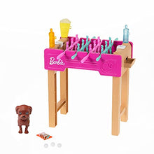 Load image into Gallery viewer, Barbie Mini Playset with Pet, Accessories and Working Foosball Table, Game Night Theme, Gift for 3 to 7 Year Olds
