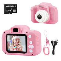 ASIUR Kids Digital Camera for Girls Gift, 1080P FHD Kid Digital Video Camera Mini Camera with 32GB SD Card for 3-10 Years Girls