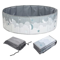 ibwaae Portable Kids Ball Pit Foldable Baby Playpen Large Ocean Ball Pool Storage Bag Indoor Outdoor Fence for Baby Toddlers(Hedgehog)